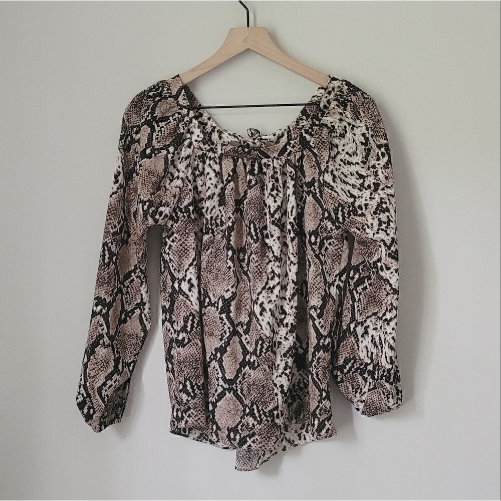 Bailey's Blossoms Snakeskin Tie-Back Mommy & Me Blouses Size Small & 0-3M